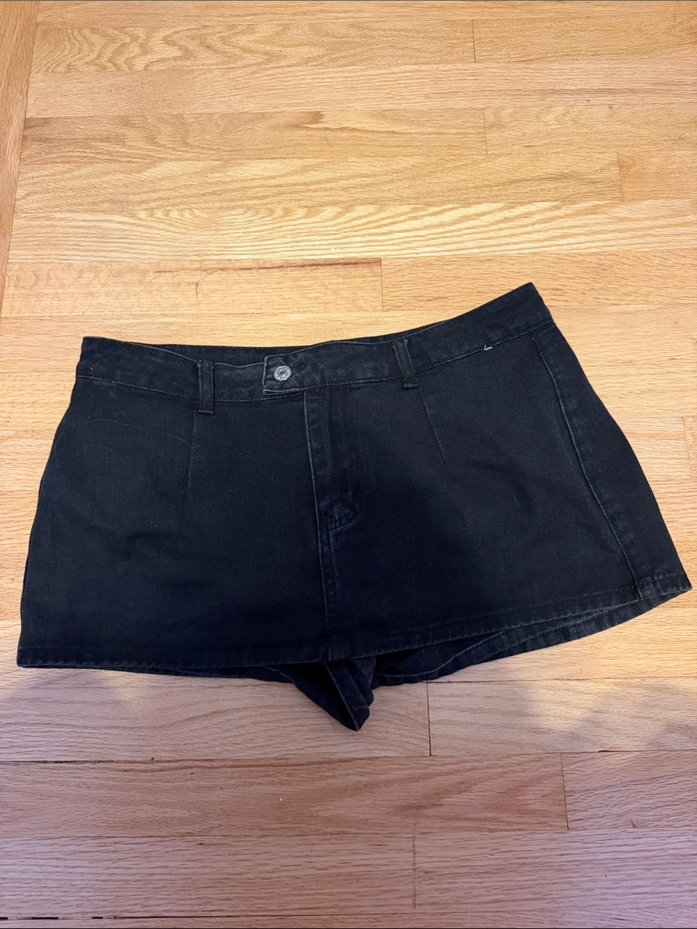 SHEIN Black Denim Skort Shorts